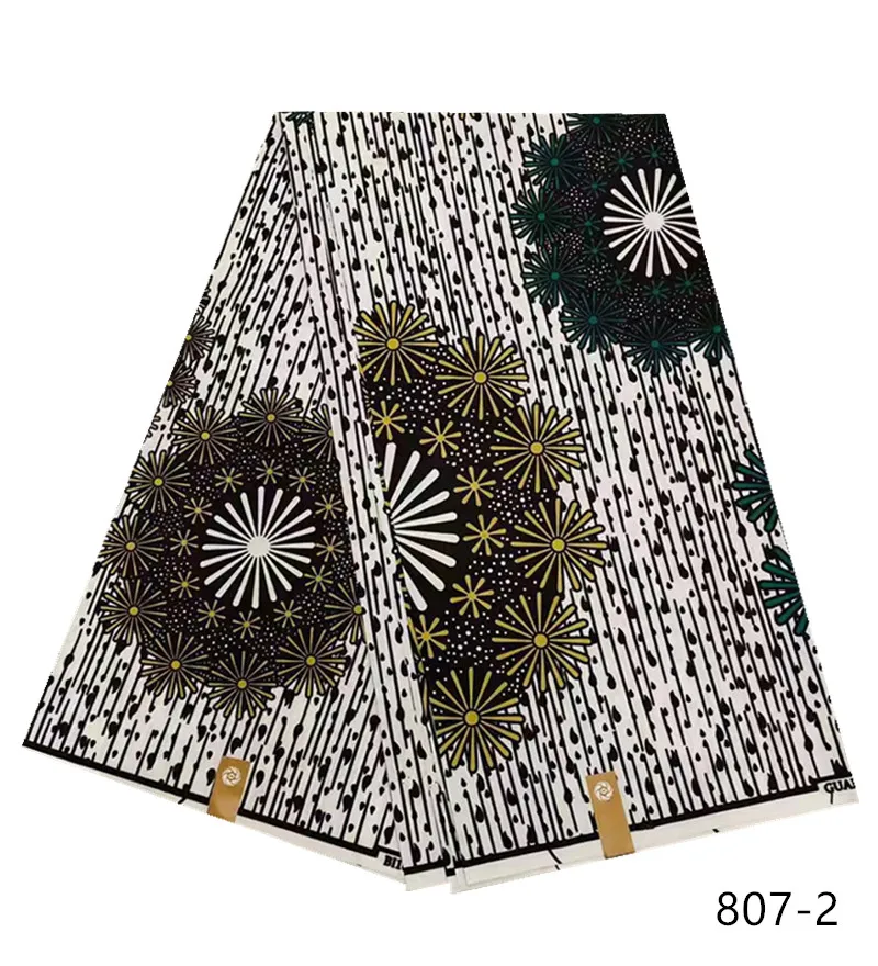 

african fabric wax print Holland wax cloth 100% polyester material 6yards african ankara wholesale wax fabric for dress 807