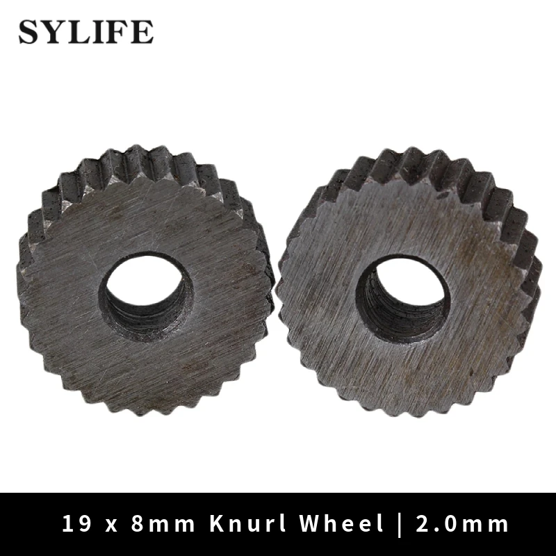 2 Picecs мм Шаг один прямой линейный грубой стали накатки колеса инструмент для