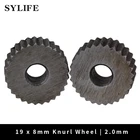 2 Picecs 2 мм Шаг один прямой линейный грубой стали накатки колеса инструмент для накатки