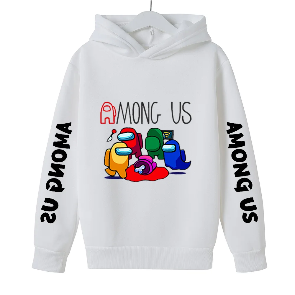 

Among Us Hoodies Autumn Kids Impostor Funny Game Anime Pullover Cartoon 5-14Y Boy Sweatshirt Long Sleeve Printing Street Top Fit