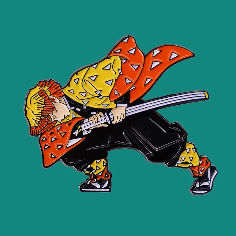 

Demon Slayer Zenitsu Agatsuma Enamel Pins Brooch Collecting Little Angel Lapel Badges Men Women Fashion Jewelry Gifts Adorn Hat