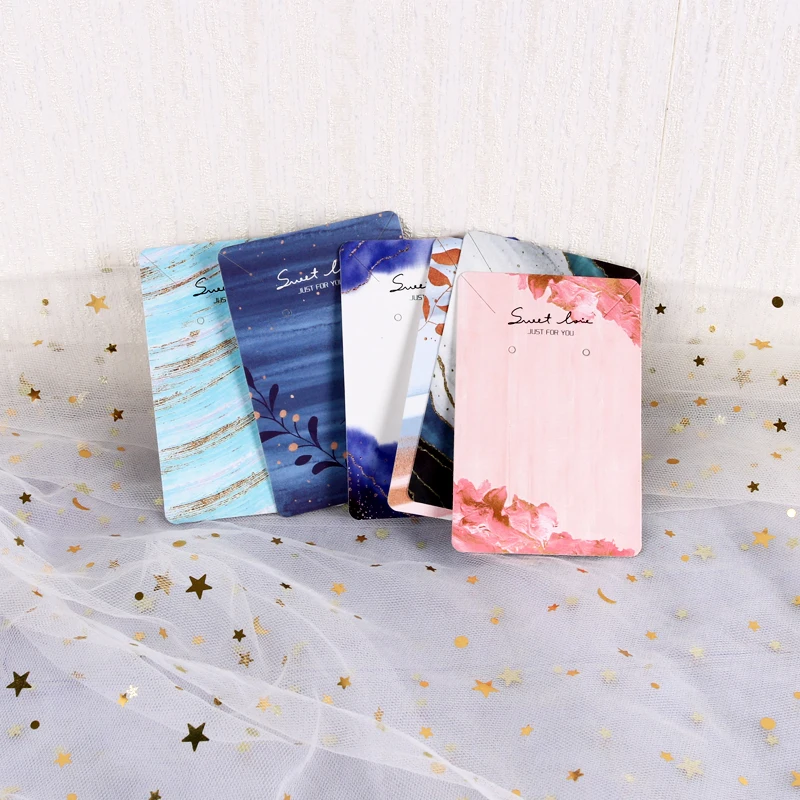 New Arrival Paper Earing Jewelry Packing Card 6x9cm 400g Coated Necklace Bracelet Display Cards Customized | Украшения и