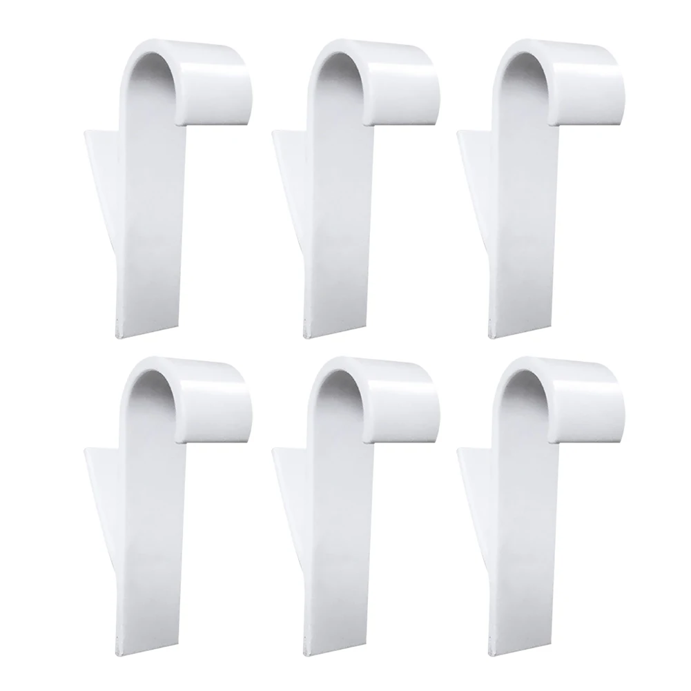 

6Pcs Hanger For Heated Towel Radiator Rail Clothes Hanger Bath Hook Holder Percha Plegable Scarf Hanger white