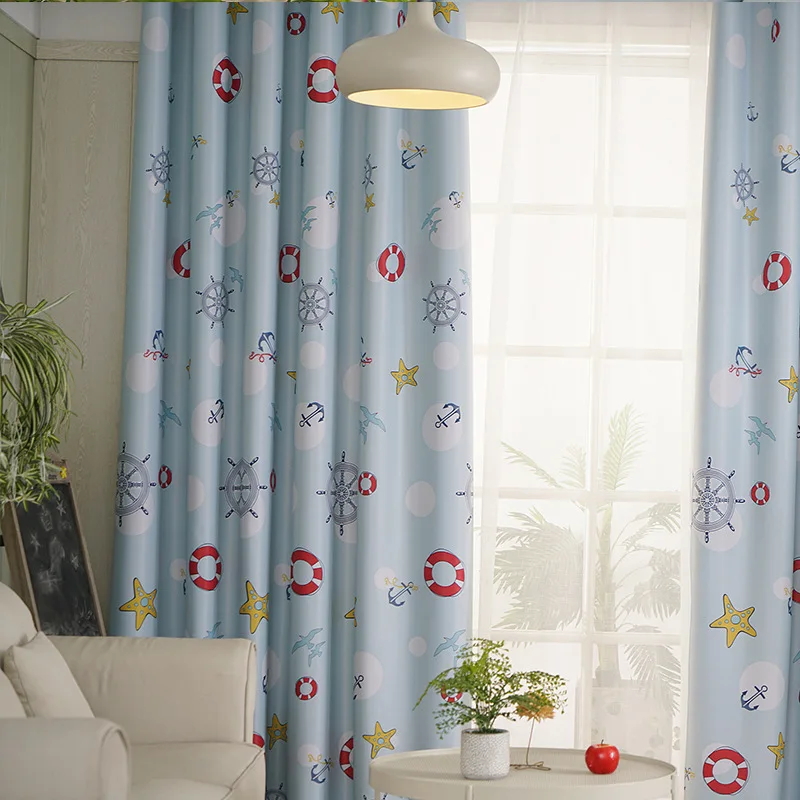 

Modern Children's Propeller High Shade Curtains for Living Dining Room Bedroom.