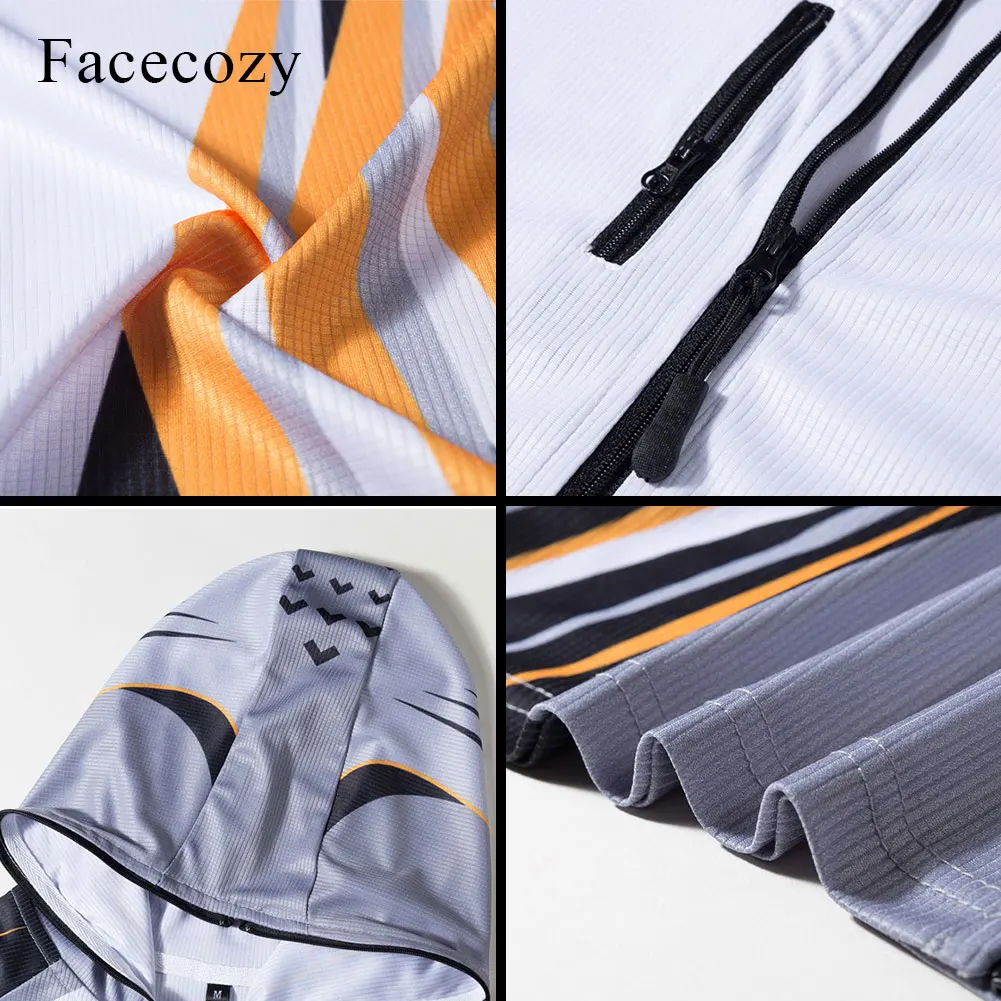 Мужская дышащая быстросохнущая куртка Faceoczy тонкая спортивная на молнии с