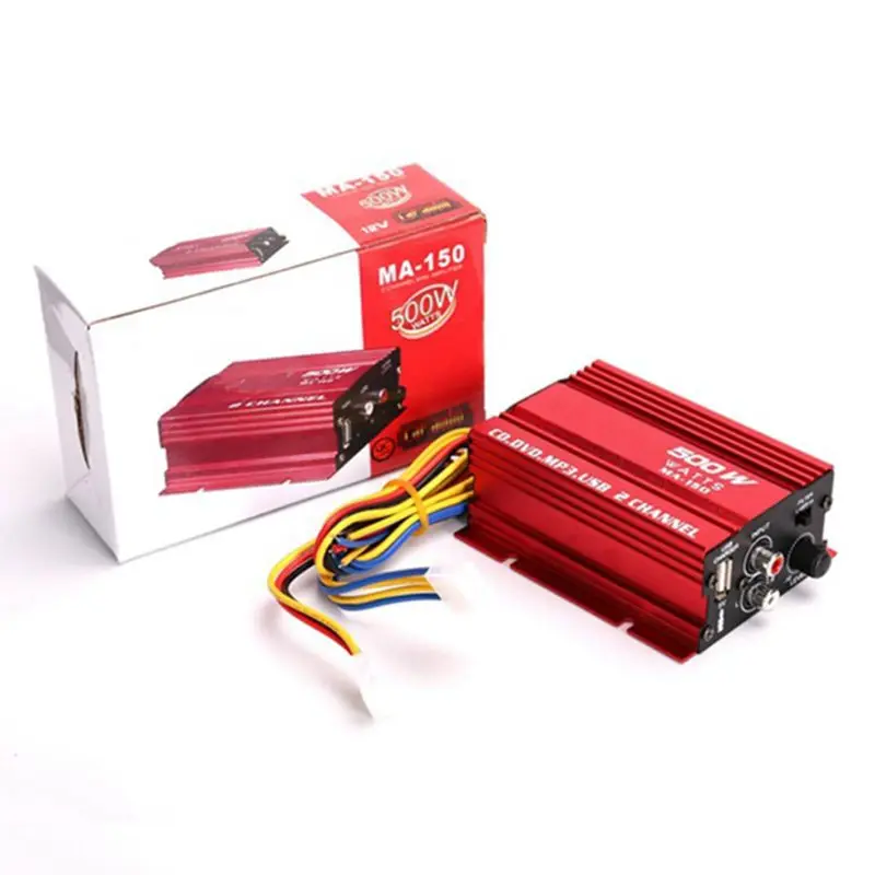 

40GF Mini Hi-Fi 18 Вт 2-канальный стереоусилитель для автомобиля, мотоцикла