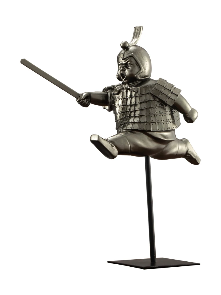 Ornament Qin Da Terracotta Warriors Ornaments Retro Office TV New Chinese Style Home Entrance Cabinet | Дом и сад