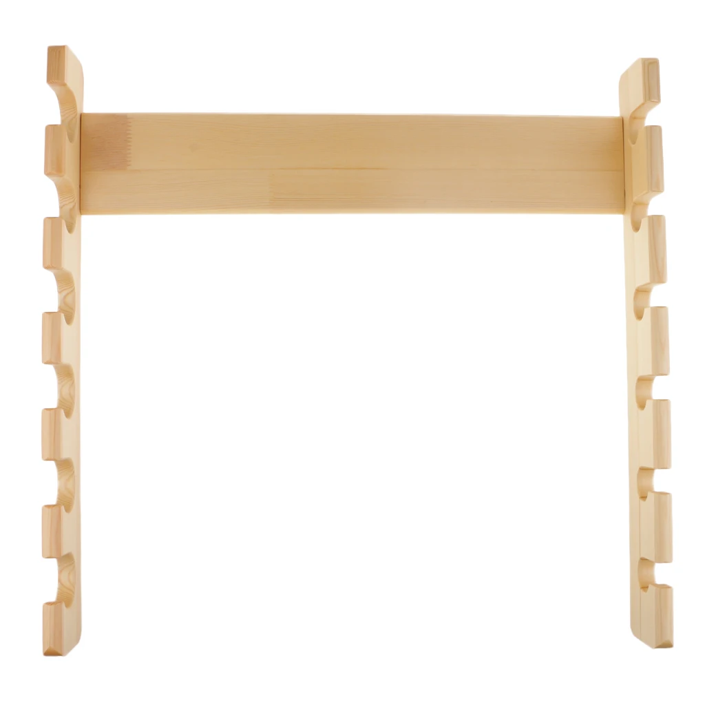 Fishing Rod Rack Storage 6-Rods Pole Wall Mount Horizontal Wood Holder | Спорт и развлечения