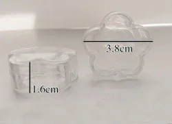 5G 10G 100 шт./лот футляр для пудры теней век в форме цветка прозрачная коробка румян