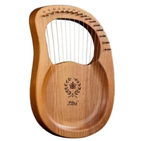 zani lyre harp16 metal strings harp mahogany crown pattern lyre harpportable stable sound quality harp for instrument lovers