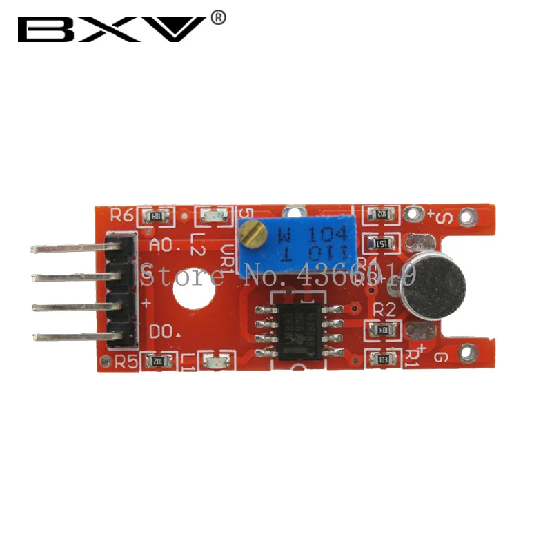 KY-038 4-контактный миниатюрный голосовой модуль датчика обнаружения звука
