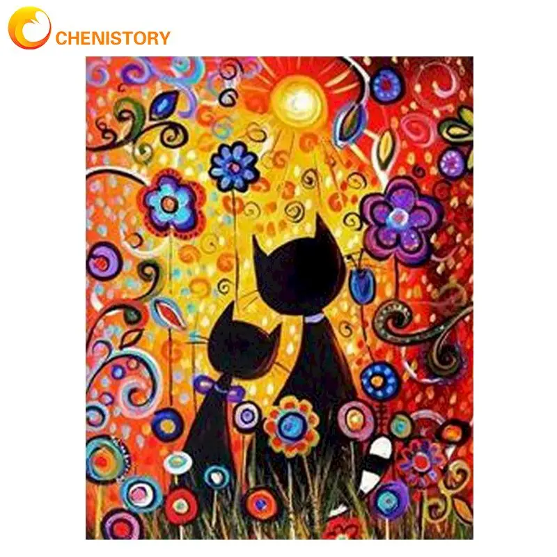 

CHENISTORY Frameless Cartoon Animals DIY Painting By Numbers Kids Image Acrylic Paint By Numbers Unique Gift For Child Artwork