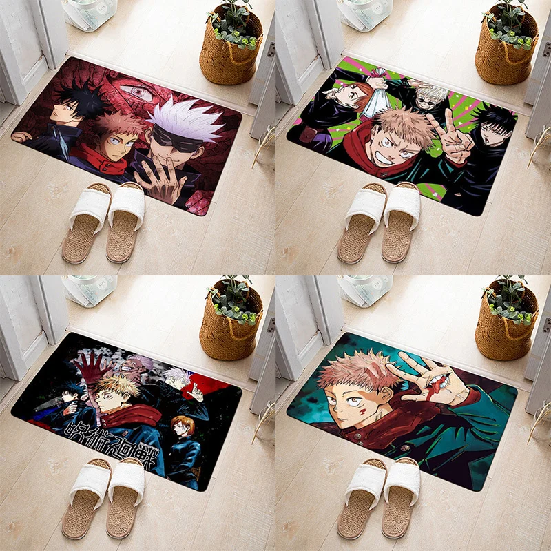 

Jujutsu Kaisen Bedroom Entrance Doormat 3D Anime Pattern Home Floor Decoration Living Room Carpet Bathroom Non-Slip Rug