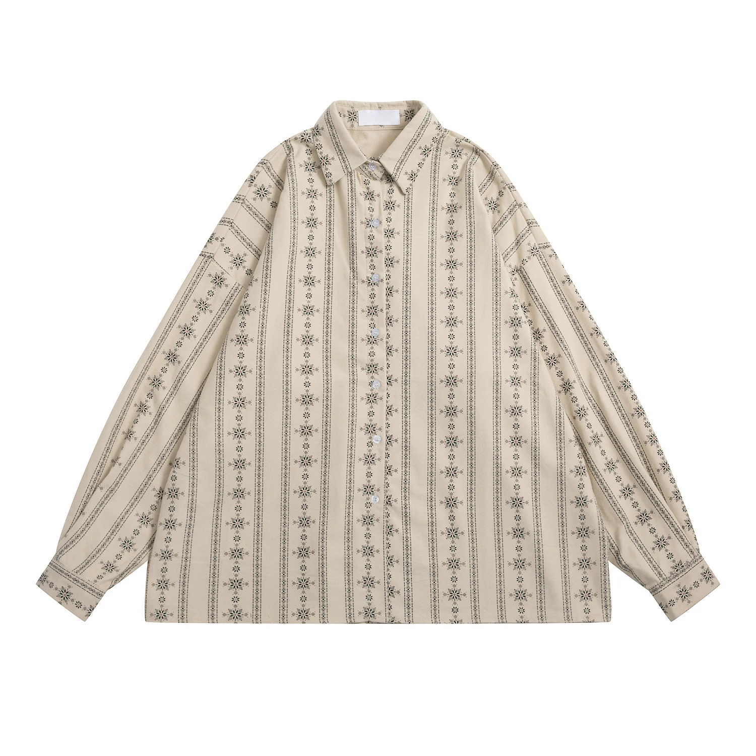 Свободная французская винтажная нишевая Женская хлопковая рубашка с длинным