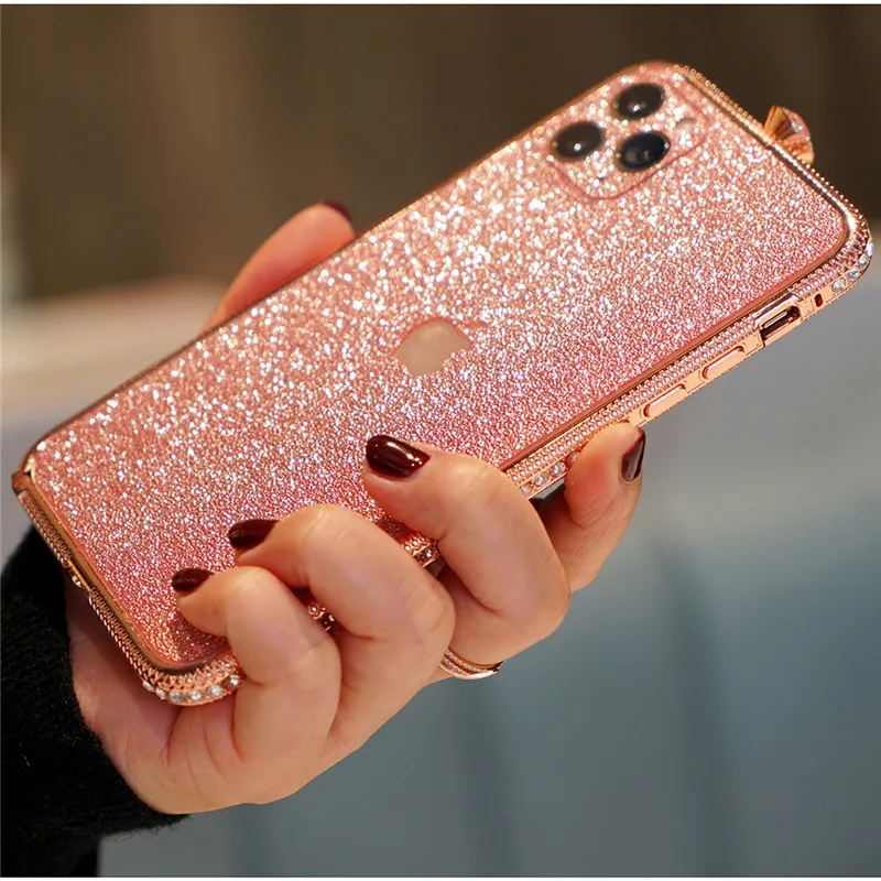 

Роскошный блестящий чехол-бампер со стразами для IPhone 11 Pro Max, чехол с блестящими кристаллами и рамкой со стразами для IPhone XS, XR, X, 8, 7 Plus, чехол