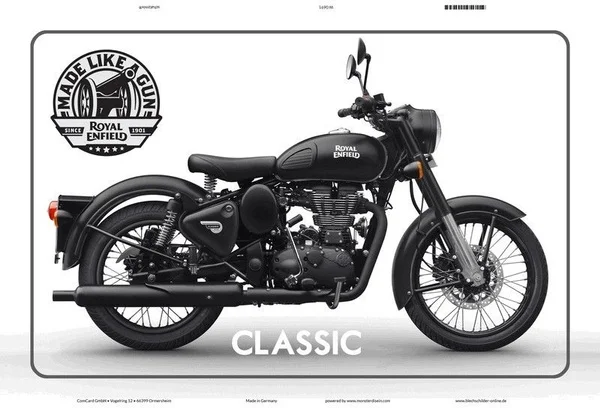 

Royal Enfield Clsico Letrero De Metal Arqueado Metal жестяной знак большой: 12x8 дюймов