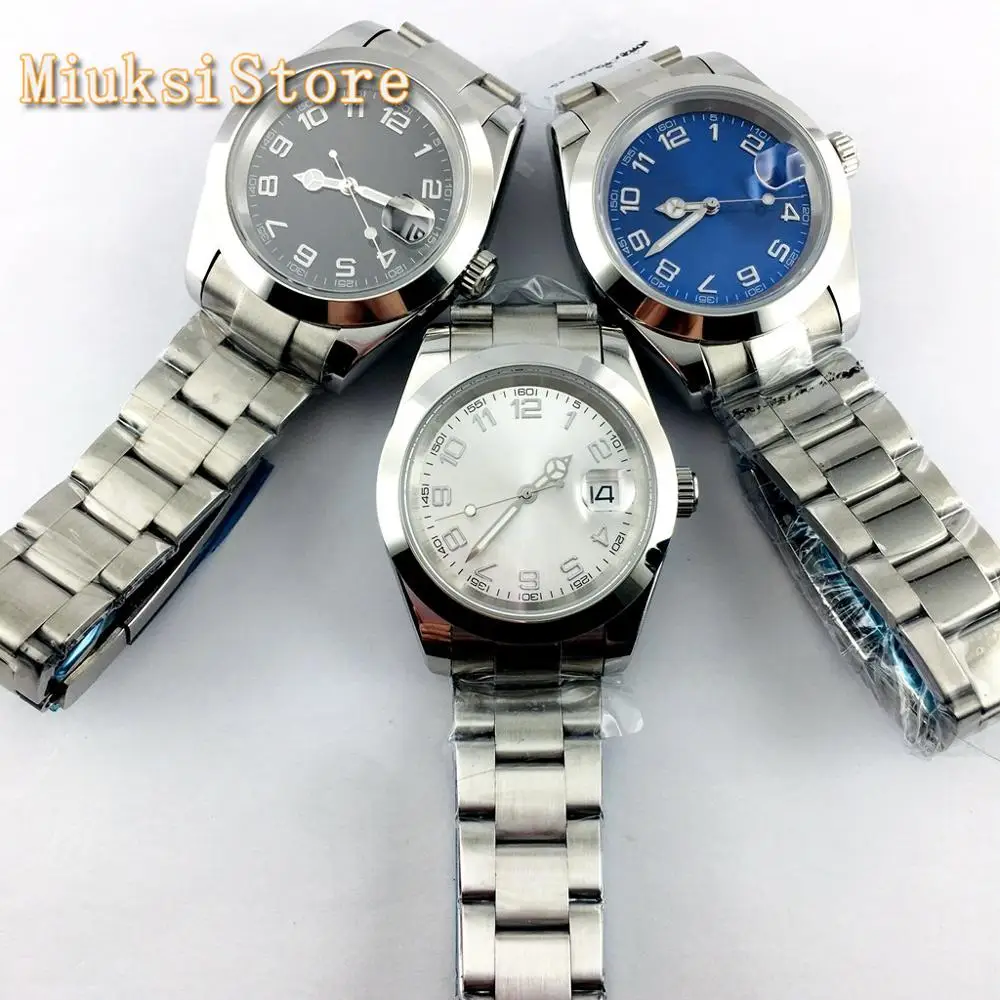 Мужские стерильные механические часы Bliger серебристые сапфировое стекло с