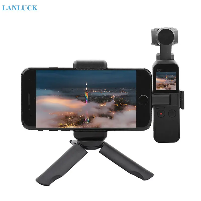 Phone Holder Clip for Osmo Pocket 2 Foldable Tripod Gimbal Bracket Mount Quick Release Design DJI Accessories | Электроника