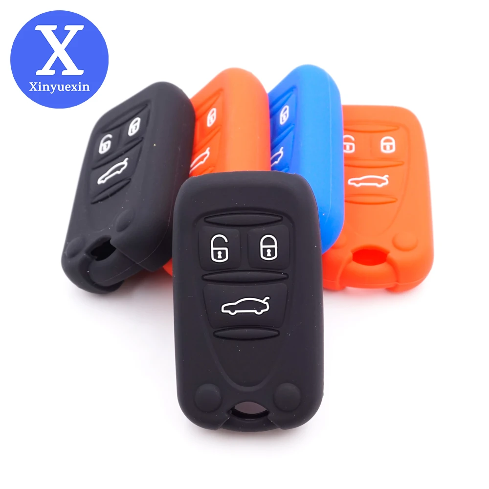

Xinyuexin 3 Button Silicone Rubber Key Case Cover for Alfa Romeo 159 Brera 156 Q4 GT 946 Spider Keyless Fob Shell Skin Holder