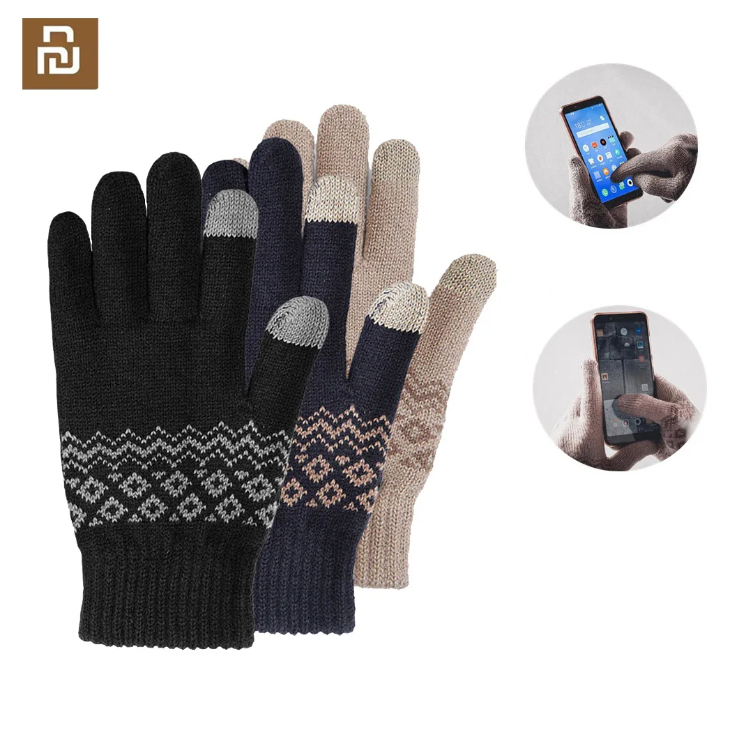 

Перчатки для сенсорных экранов Xiaomi youpin FO, для женщин, мужчин, зимние теплые бархатные перчатки для телефона, подарок на день рождения, Рождес...