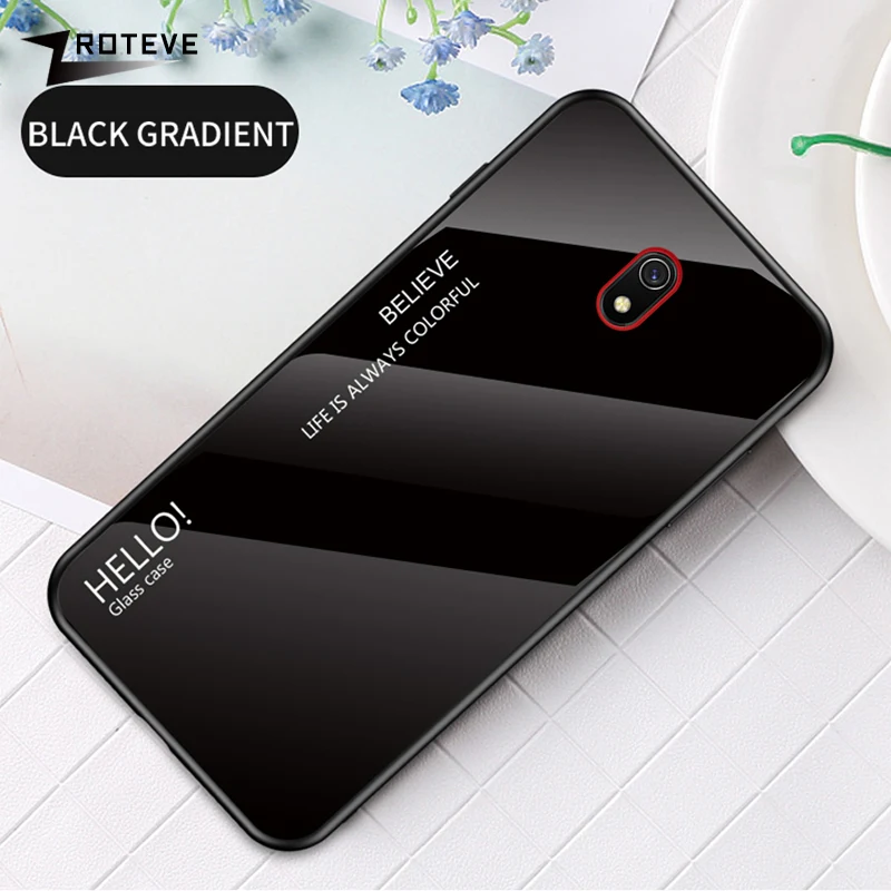 ZROTEVE чехол для Xiaomi Redmi 8 Pro стеклянная задняя крышка 8A силиконовый закаленное
