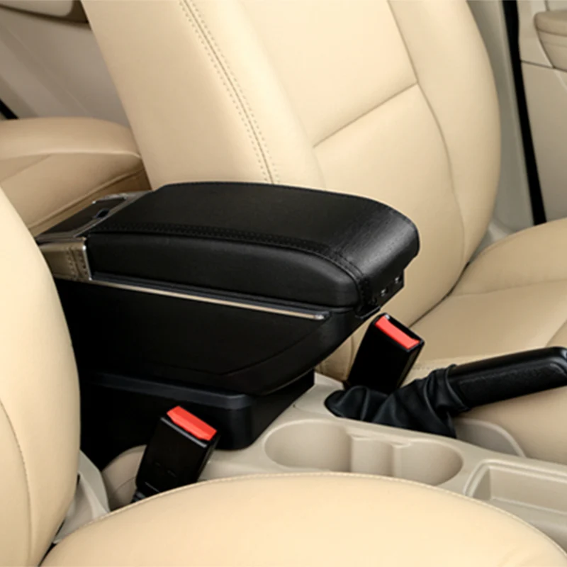 D style All Black Подлокотник коробка для Opel Astra H USB зарядка повышает двухслойный центральный консольный ящик для хранения с подстаканником пепельница аксессуары - Название цвета: D style All Black