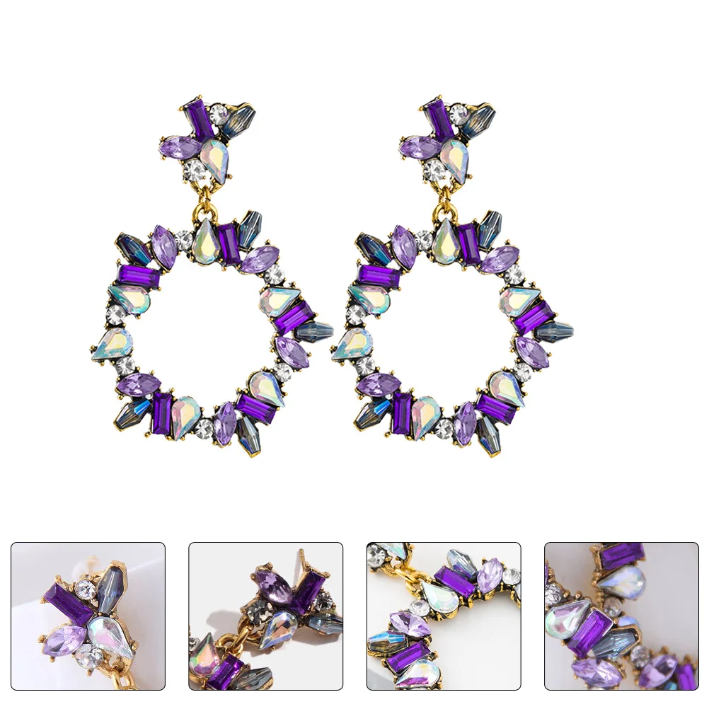 

1 пара сережек в западном стиле женские акриловые серьги-подвески круглые серьги