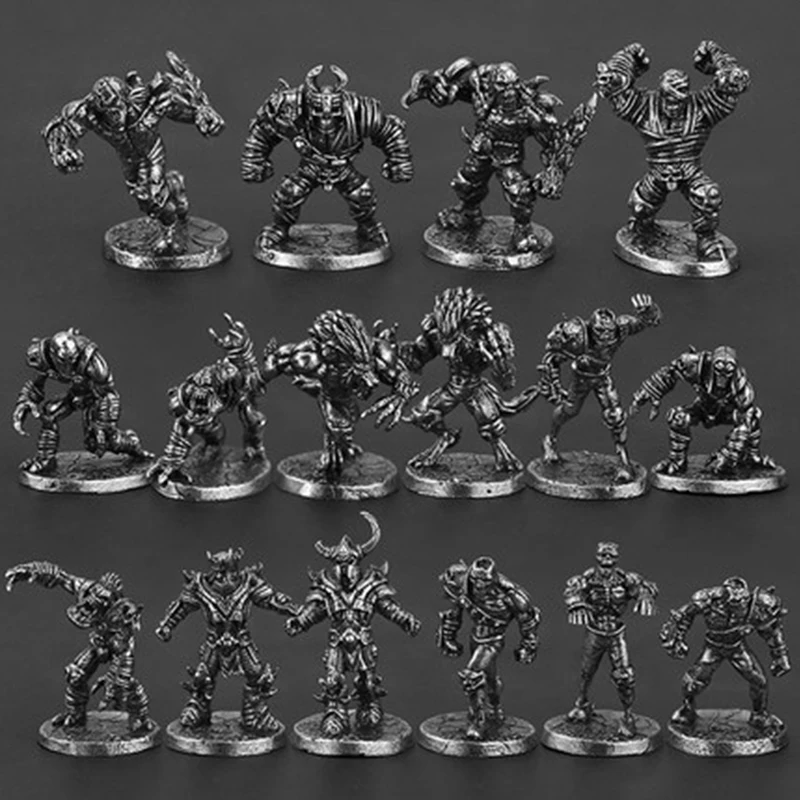 

Cupronickel Zombie Undead Rugby Team Soldier Metal Model Toy Board Game Chess Piece Figurines Boy Collects Decorative Gifts New