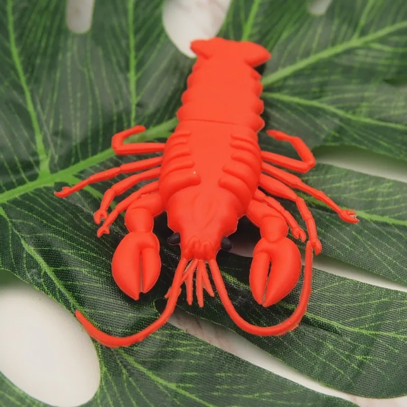 Red Shrimp USB2.0 Usb Flash Drives 64GB USB Pendrive 128MB U Disk Drive Creative Memory Sticks 32GB Funny Gift Stick | Компьютеры и