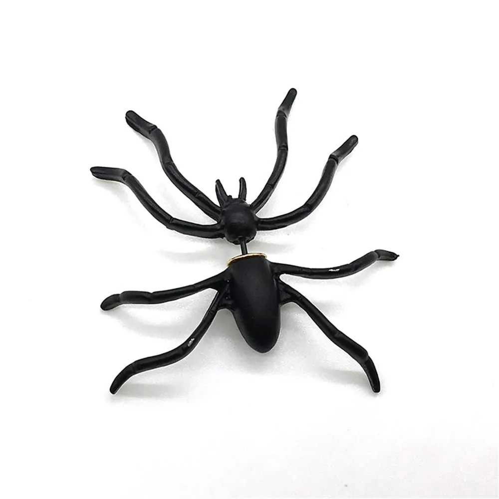 SexeMara 2019 New Fashion Halloween Decoration 1Piece 3D Creepy Black Spider Ear Stud Earrings for Haloween Party DIY | Украшения и