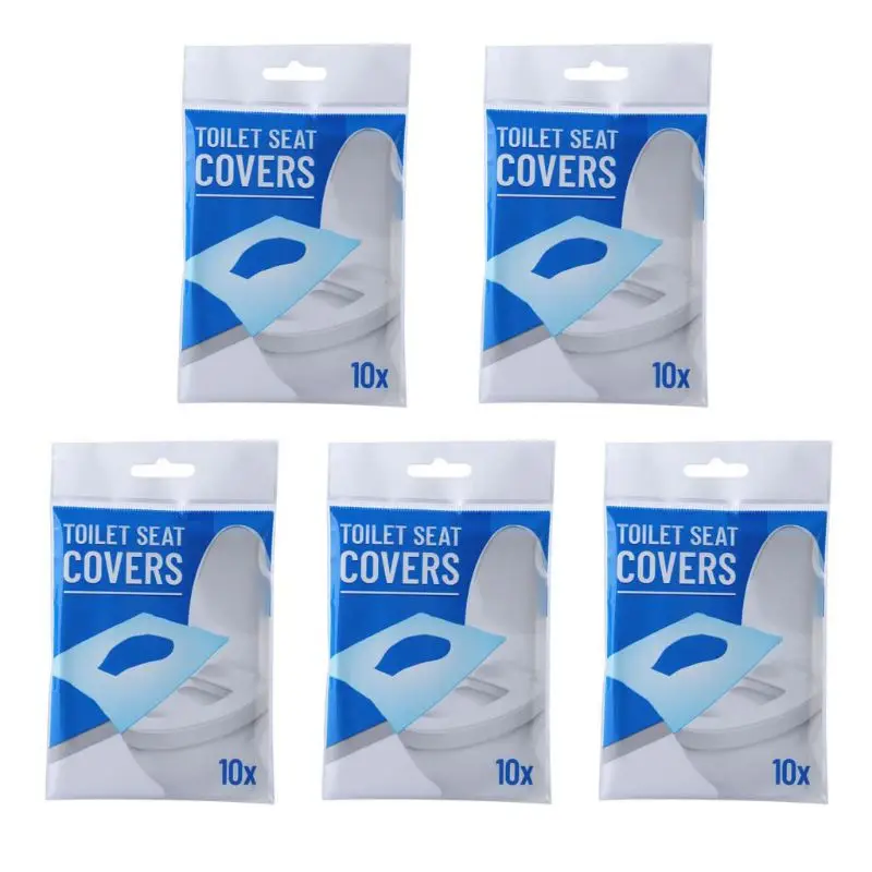 

50Pcs Disposable Water Soluble Toilet Seat Covers Flushable Safe Potty Shields