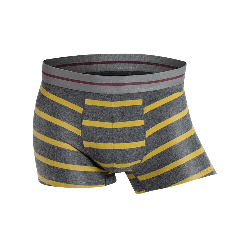 

Norcotton 3Pcs Pack Men's Underwear Cotton Boxers Breathable Panties Stripes Shorts Brand Underpants