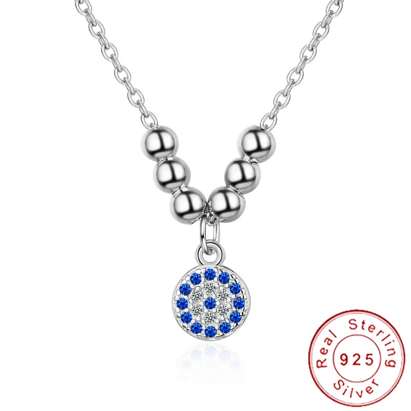 Ожерелье женское из серебра 925 пробы с изображением сглаза | Украшения и