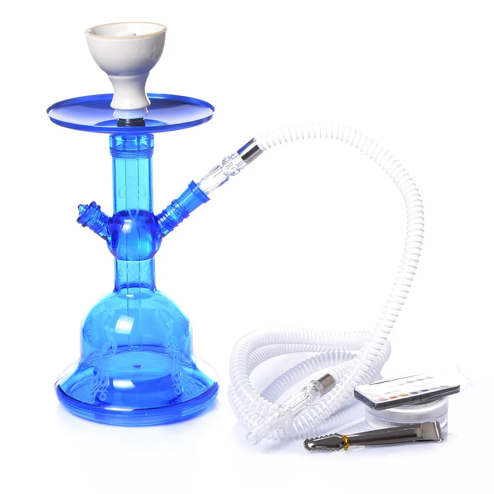 

Hookah Set Led Light Colorful Acrylic Hookah Finished Product Portable Shisha Pot Chicha Bowl Car Party Home Gift