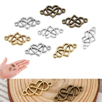 20pcslot 13x25mm celtic knot infinity symbol heart shape charms connector linker pendant for bracelet necklace jewelry making