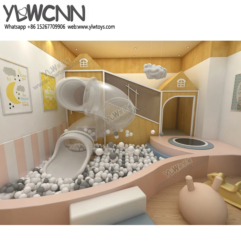 

YLWCNN детская мягкая игровая площадка, игровой домик, милый бассейн с шариками Y202112A15, детская мягкая трубка, горка, Крытый Райский парк