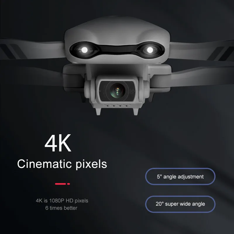 4DRC-Dron profesional con c&aacute;mara dual, cuadric&oacute;ptero 4K HD con GPS, 5G, WIFI, de &aacute;ngulo ancho FPV, transmisi&oacute;n en tiempo real rc distancia 2 km, 2021-2