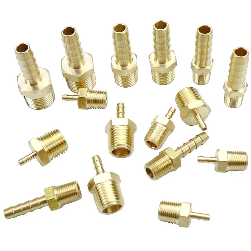 1/" 1/4" 3/" NPT Мужской x шланг Барб хвост латунь топливный фитинг соединитель Адаптер для воды, газа, масла