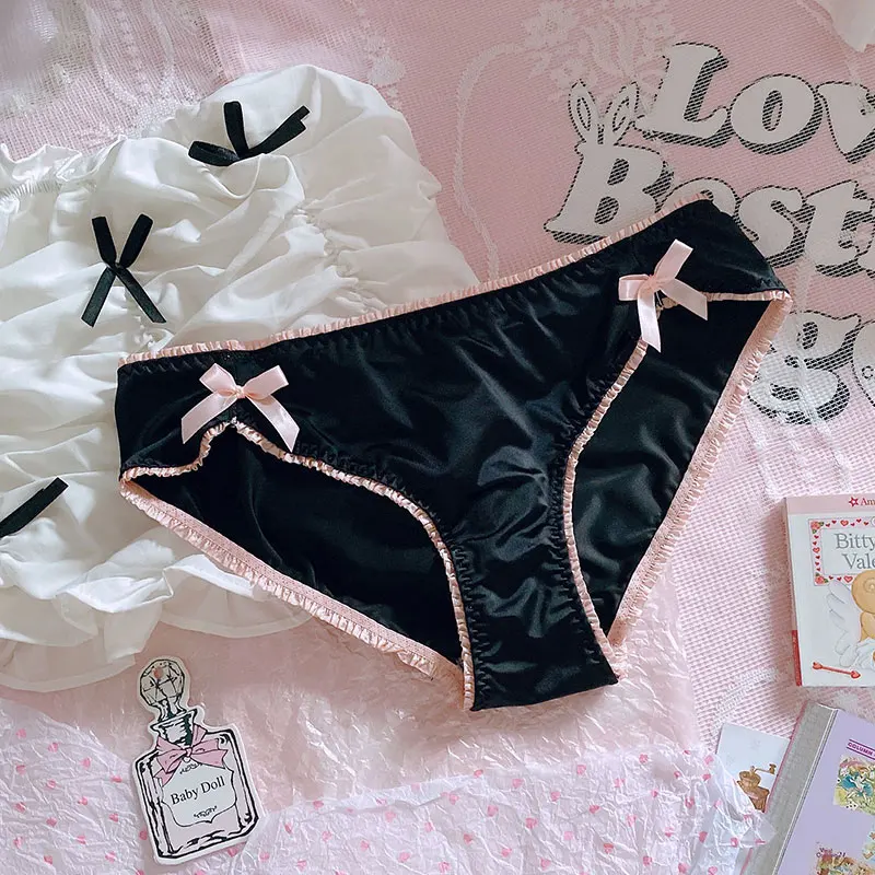 Японские Симпатичные французские Ретро трусики с бантом для девушек студенток
