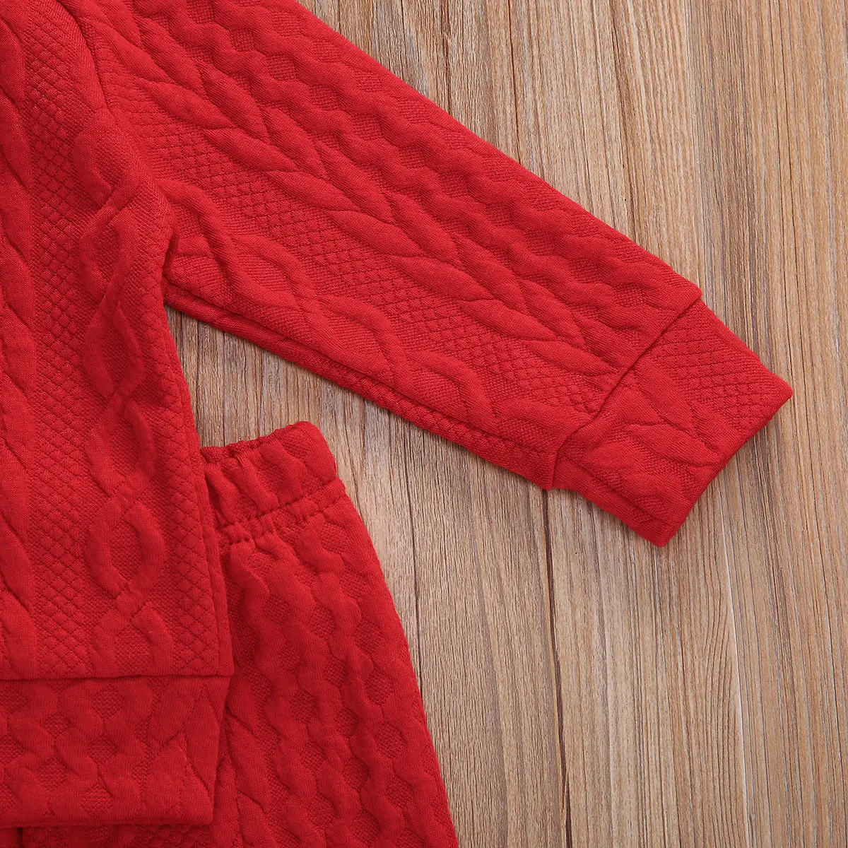 

2020 Autumn Spring Baby Girls Boys Clothing Set Round Collar Long Sleeve Solid Color Sweater Top + Knitted Pants 1-4T Outfits