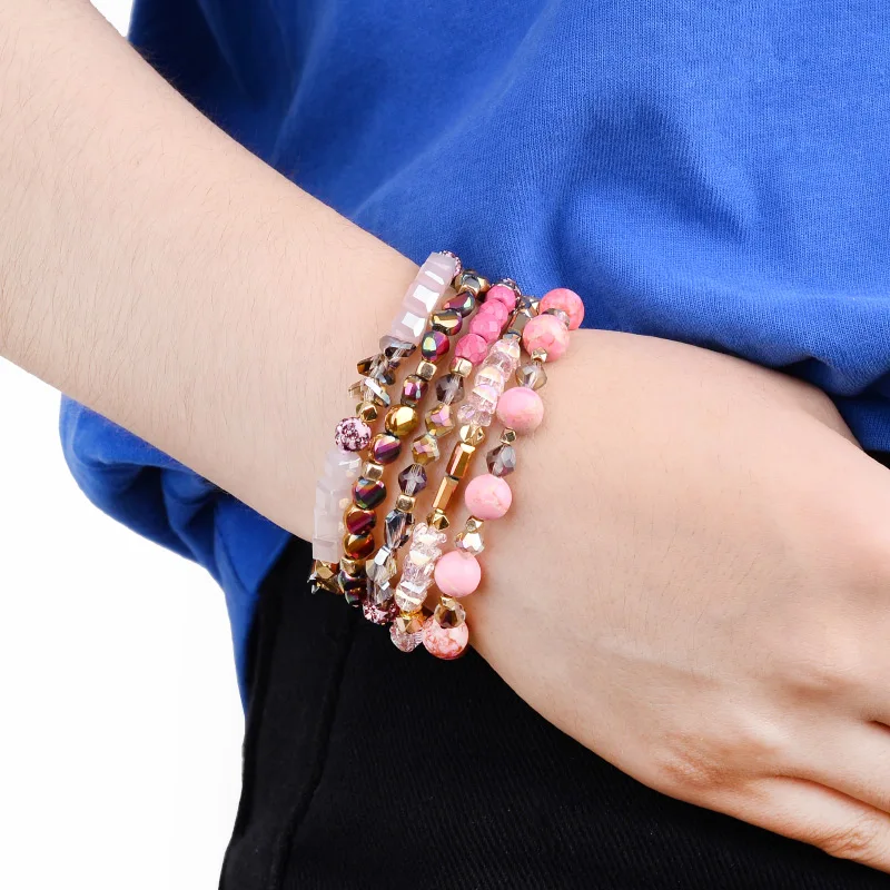 Многослойные дизайнерские очаровательные браслеты в стиле бохо набор для женщин