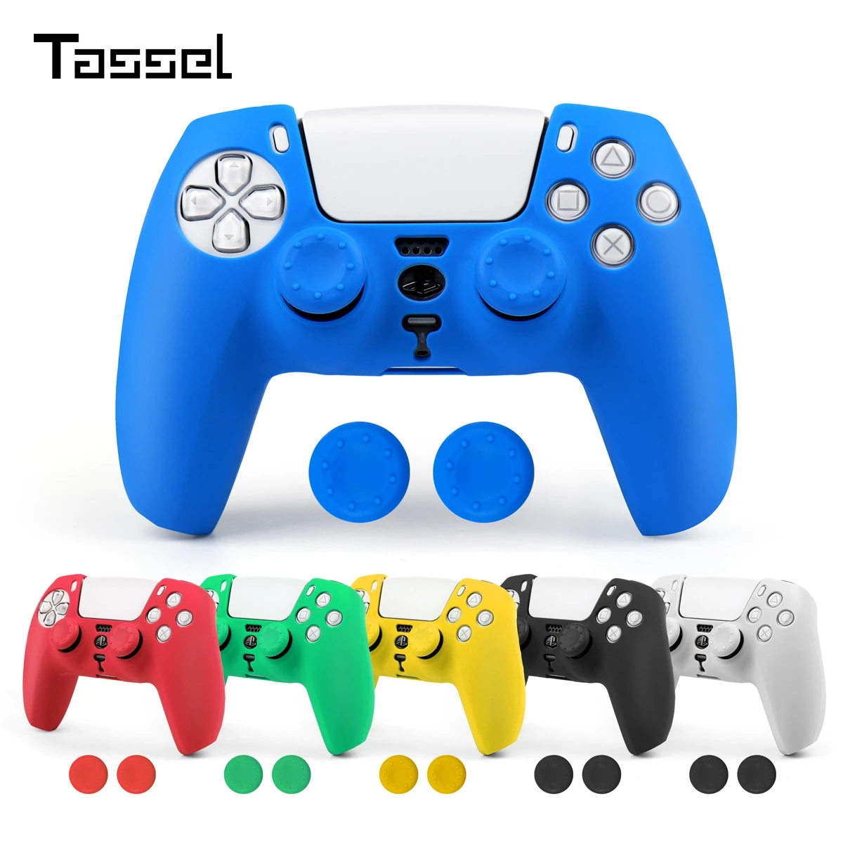 

Silicone Case For PS5 Thicken Protective Cover For SONY Playstation 5 Gamepad Accessories Controller Protection Case Joysticks