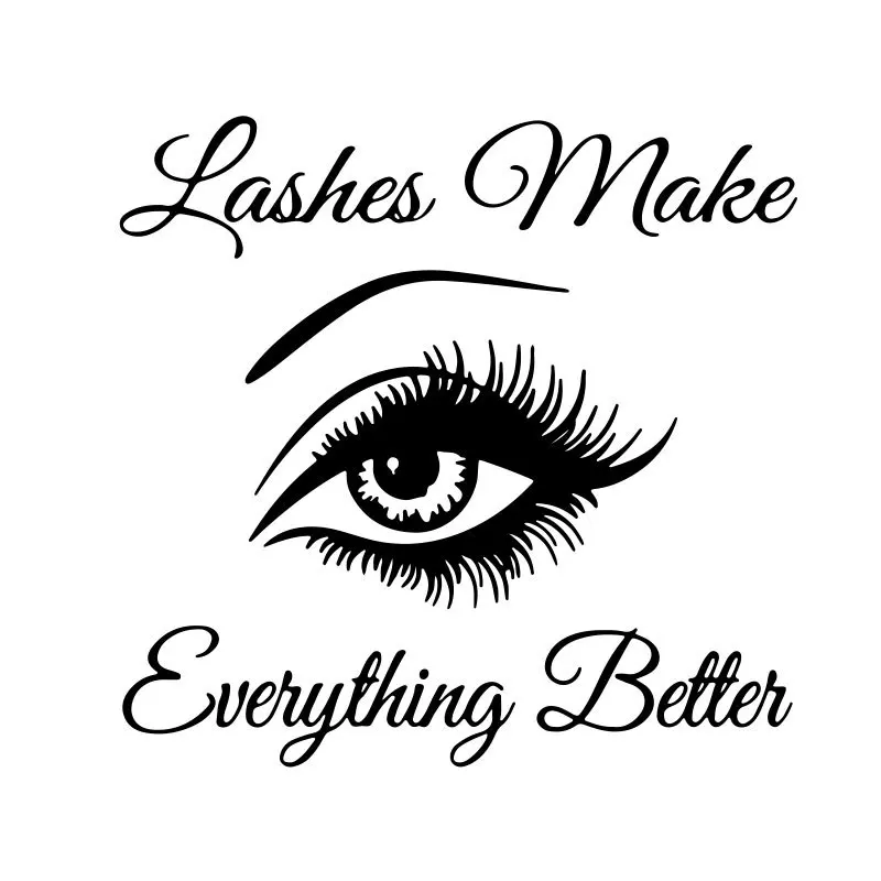 Съемные ресницы с цитатой для глаз домашние наклейки фотообои украшение комнаты