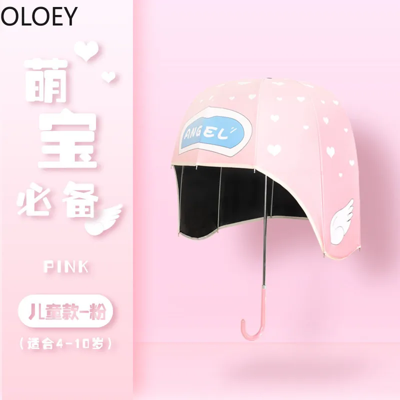 Большой мультяшный зонт для шлема детей и студентов милые детские шапки Зонты От