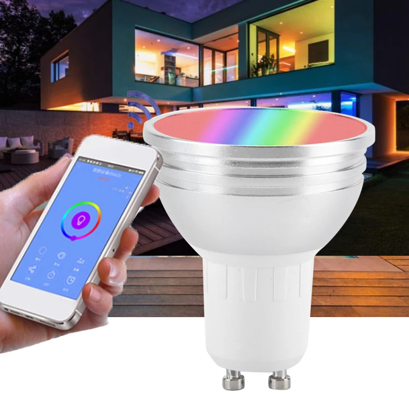 Новинка RGBW Wifi чашки затемнения светильник AC85 265V 6 Вт Портативный Smart Home приложение