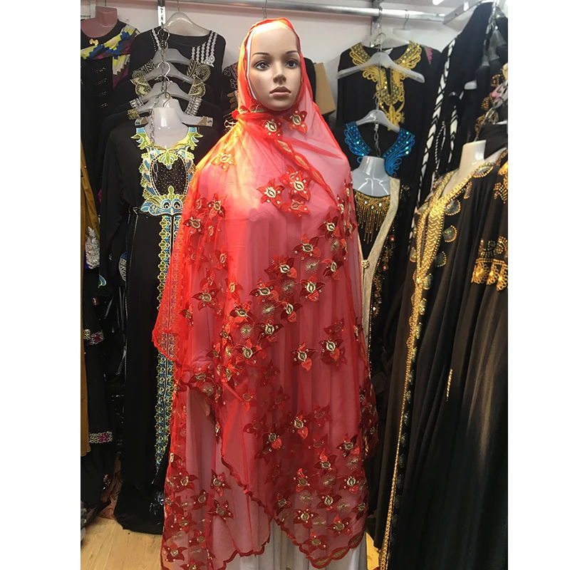 

New Fashion Arican Pashmina Muslim Shawl Long Wrap Lady Poncho DUbai Headband Embroidery Scarf With Diamond Nice Hijab For Pray