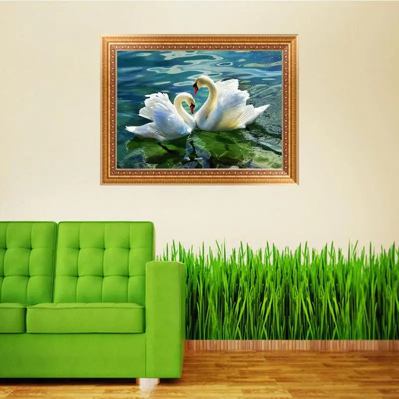 5d diy мозаичное искусство Вышивка алмазная живопись Лебедь Стразы крестиком