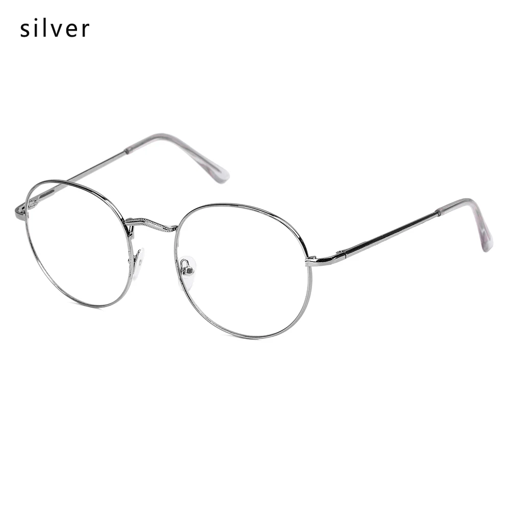 sliver Metal Reading Glasses Frame Clear Lens Men Women Classical Presbyopic Glasses Optical Spectacle Eyewear Vision Care - Цвет оправы: sliver