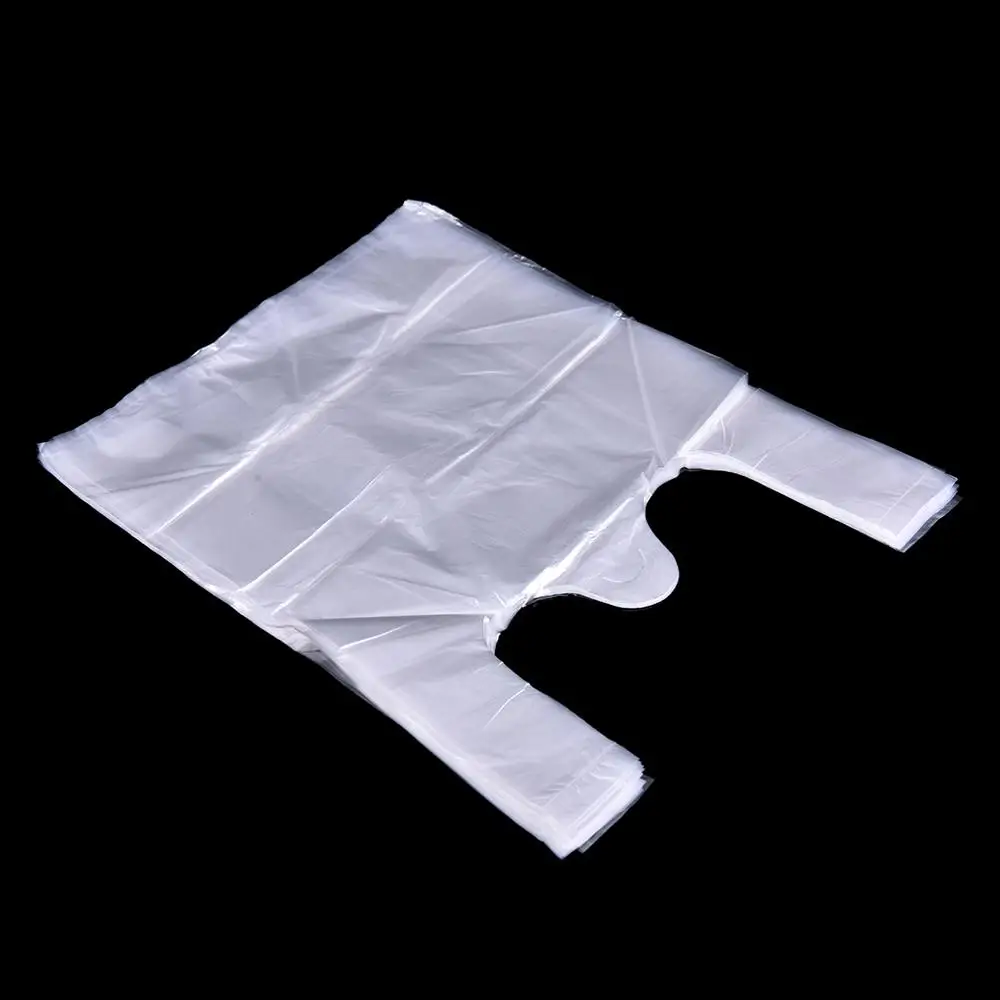 

50/52/100 Pcs 20*30cm 24*34cm 26*37cmTransparent Bags Shopping Bag Supermarket Plastic Bags With Handle Food Packaging