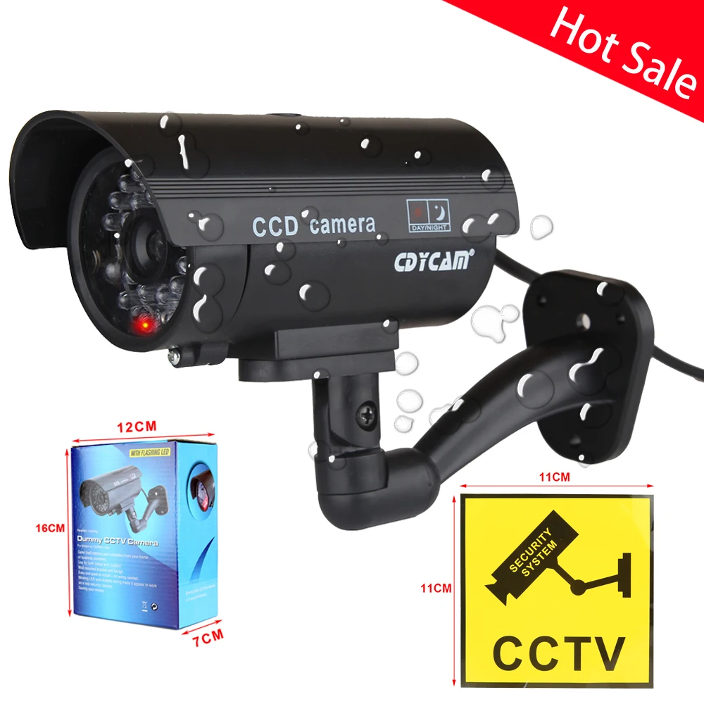 Cdycam поддельный Манекен CCTV Водонепроницаемая камера с мигающим светодиодный для